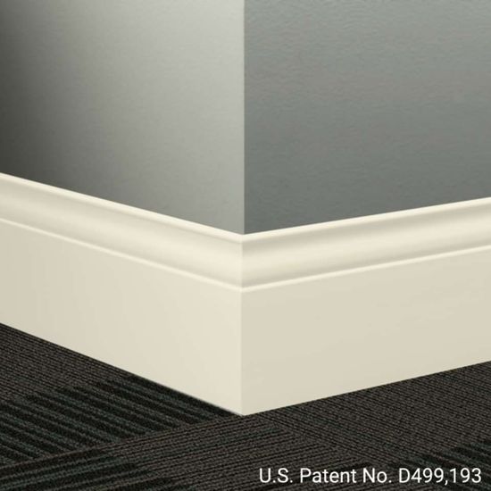 Millwork Wall Finishing System - MW 77 G Inflection 5 1⁄4” #77 White Pearl - Wallbase 8' (Pack of 6)