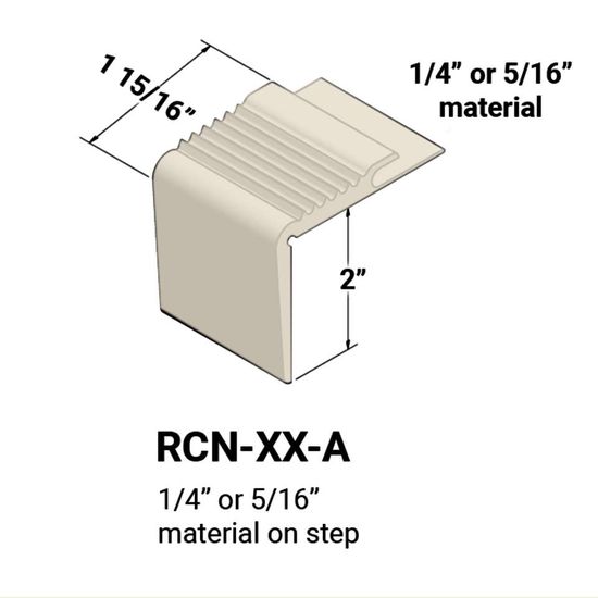 Stair Nosings - ¼” or 5⁄16" material on step #1 Snow White 12'