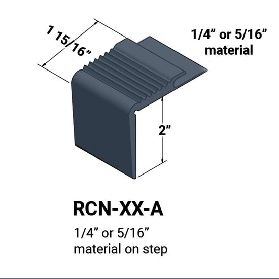 Stair Nosings - ¼” or 5⁄16" material on step #18 Navy Blue 12'