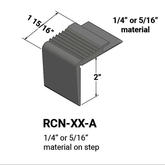 Stair Nosings - ¼” or 5⁄16" material on step #20 Charcoal 12'