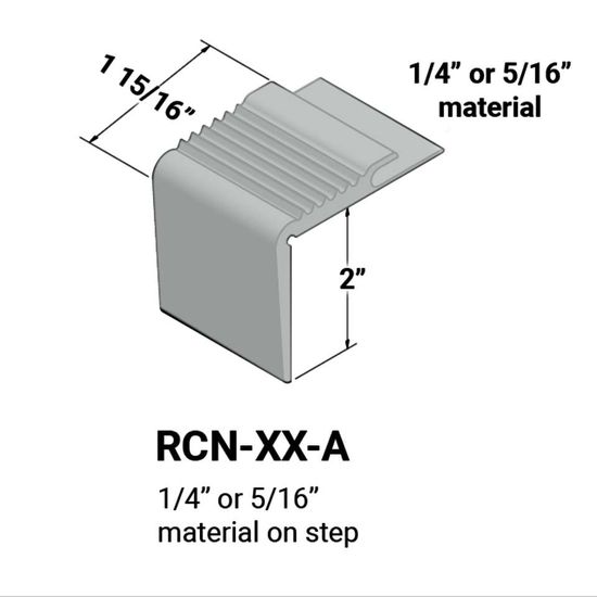 Stair Nosings - ¼” or 5⁄16" material on step #21 Platinum 12'