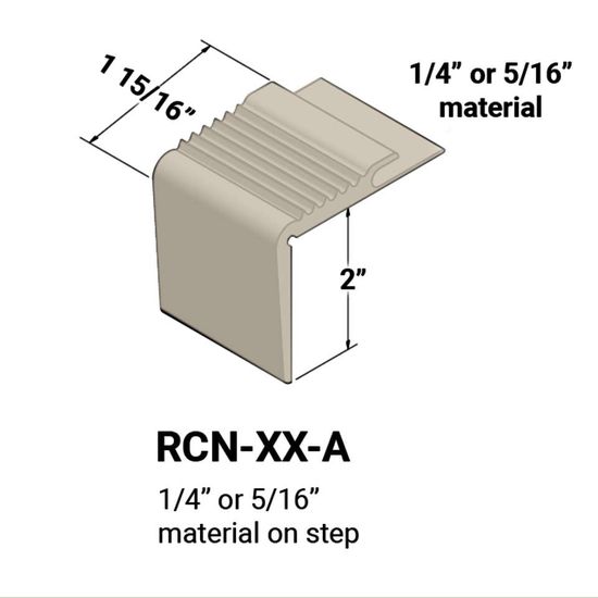 Stair Nosings - ¼” or 5⁄16" material on step #22 Pearl 12'