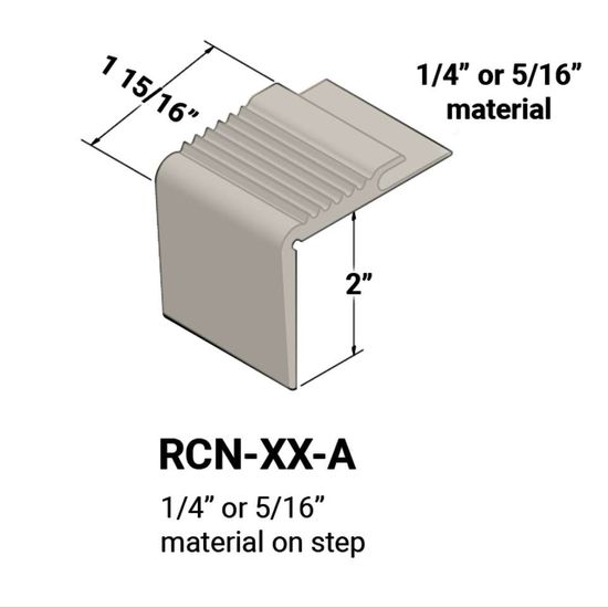 Stair Nosings - ¼” or 5⁄16" material on step #24 Grey Haze 12'