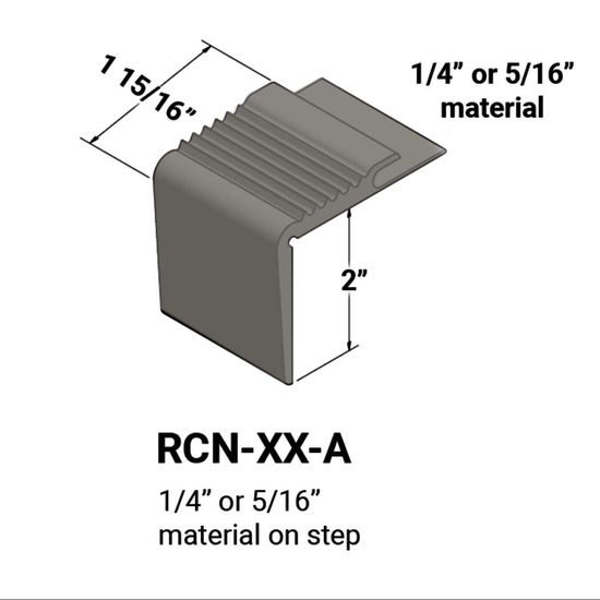 Stair Nosings - ¼” or 5⁄16" material on step #29 Moon Rock 12'