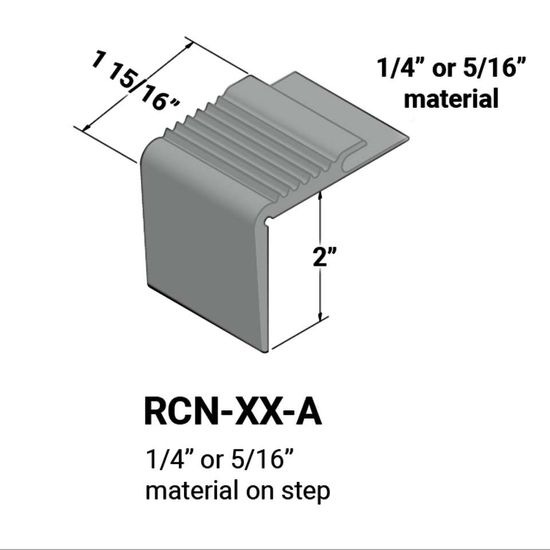 Stair Nosings - ¼” or 5⁄16" material on step #38 Pewter 12'