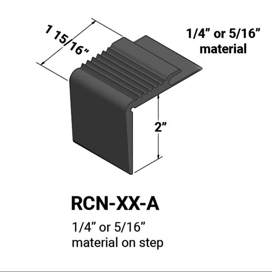 Stair Nosings - ¼” or 5⁄16" material on step #40 Black 12'