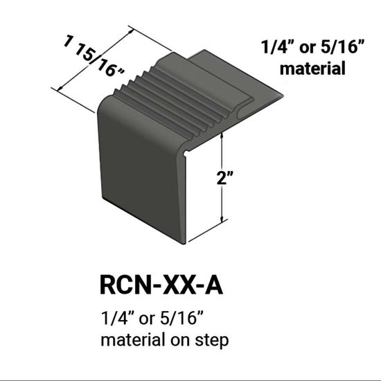 Stair Nosings - ¼” or 5⁄16" material on step #63 Burnt Umber 12'