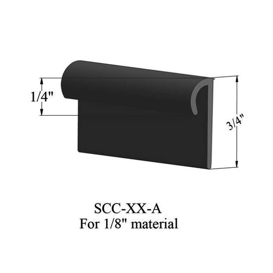 Cove Caps - SCC 40 A For 1/8" materials #40 Black 12'