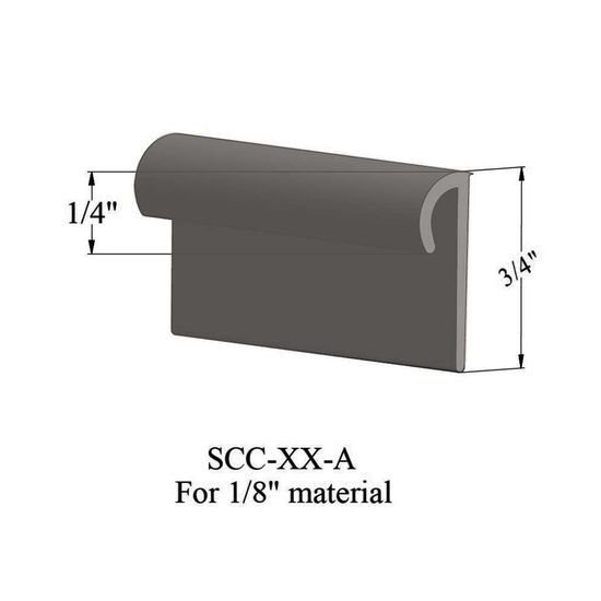 Cove Caps - SCC 55 A For 1/8" materials #55 Silver Grey 12'