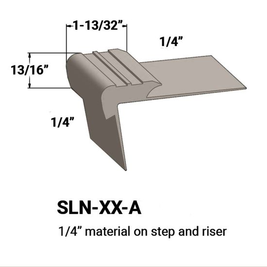 Stair Nosings - ¼” material on step and riser #11 Canvas 12'