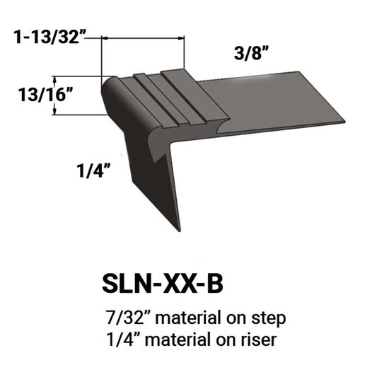 Stair Nosings - 7⁄32 " material on step to ¼" material on riser #167 Fudge 12'