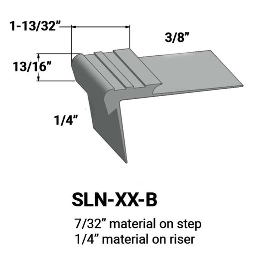 Stair Nosings - 7⁄32 " material on step to ¼" material on riser #21 Platinum 12'