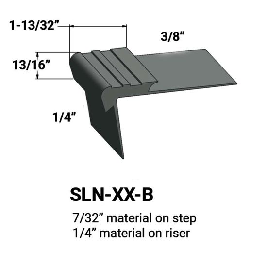 Stair Nosings - 7⁄32 " material on step to ¼" material on riser #86 Hunter Green 12'