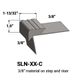 Stair Nosings - 3⁄8” material on step and riser #55 Silver Grey 12'