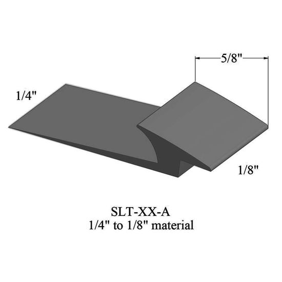 Slim Line Transitions - SLT 20 A 1/4" to 1/8" material #20 Charcoal 12'