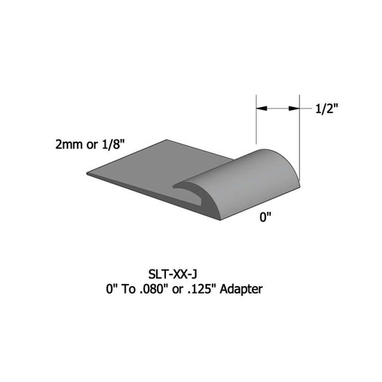 Slim Line Transitions - SLT 69 J .080" or 1/8" matériau de sous-plancher #69 Sterling Silver 12'