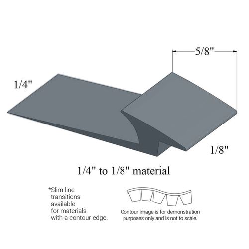 Johnsonite Slim Line Transitions SLTC 18 A 1/4 to 1/8" material