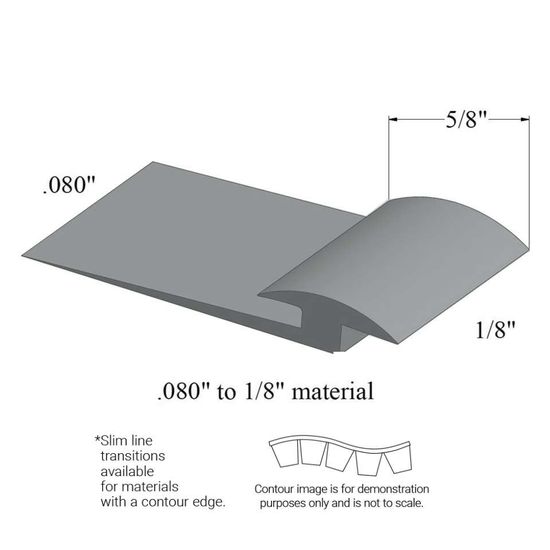 Slim Line Transitions - SLTC 28 B .080 to 1/8" material (with contour edge)" #28 Medium Grey 12'