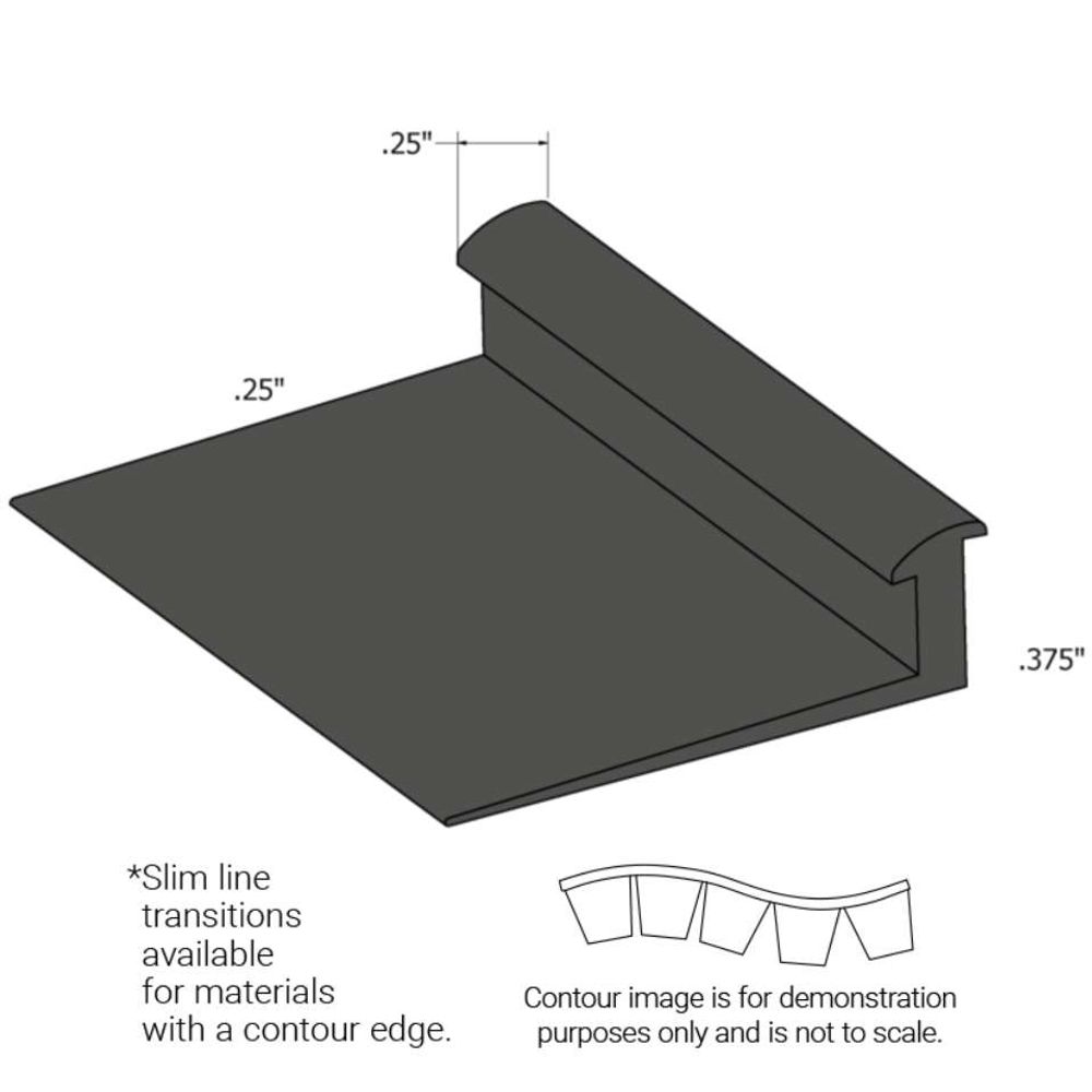 Johnsonite Slim Line Transitions SLTC 63 F 1/4 to 3/8" material (with