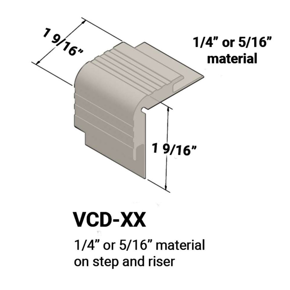 Johnsonite Stair Nosings ¼” or 5⁄16" material on step and riser 24