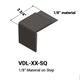 Stair Nosings - 1⁄8” material on step with square nose #44 Dark Brown 12'