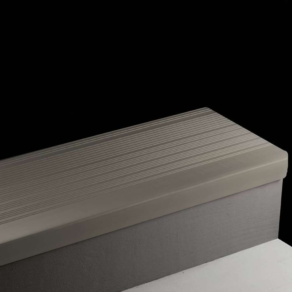 Tarkett Vinyl Stair Treads VIHD 63 SQ Heavy Duty Square Nose 63 Burnt Umber 49 Beige Insert 3