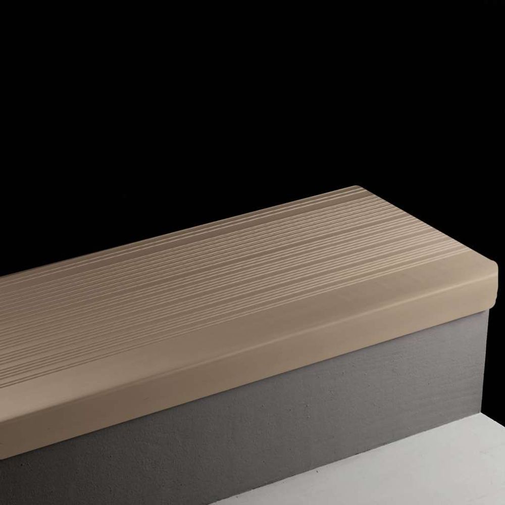 Tarkett Vinyl Stair Treads VIHD 45 SQ Heavy Duty Square Nose 45 Sandalwood 47 Brown Insert 8