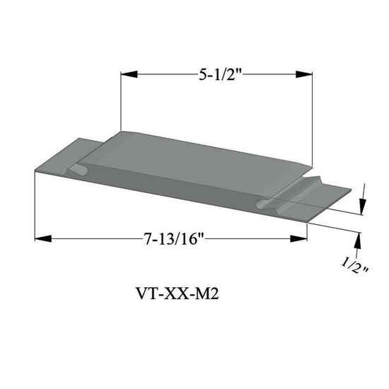 Thresholds - VT 21 M2 5-1/2" exposed surface threshold #21 Platinum