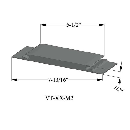 Seuils - VT 38 M2 5-1/2" exposed surface threshold #38 Pewter