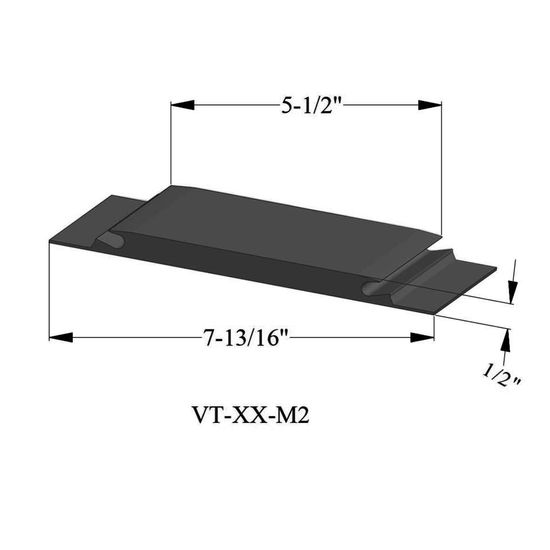 Thresholds - VT 40 M2 5-1/2" exposed surface threshold #40 Black