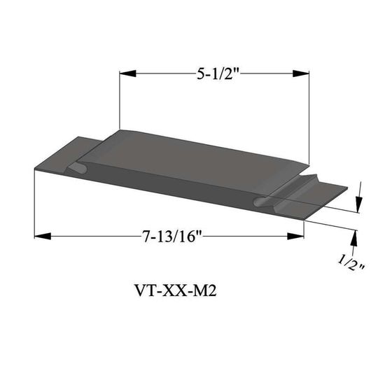Seuils - VT 48 M2 5-1/2" exposed surface threshold #48 Grey