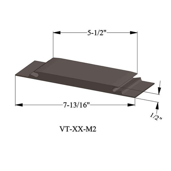 Seuils - VT 76 M2 5-1/2" exposed surface threshold #76 Cinnamon