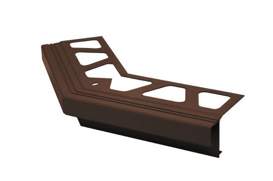 BARA-RAK Outside Corner 135° for Balcony Edging Profiles Aluminum Red Brown