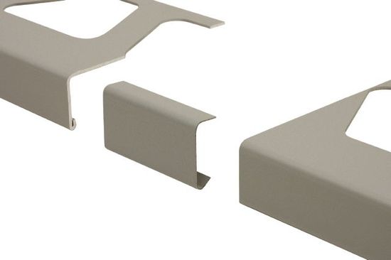 BARA-RW Connector for Balcony Edging Profile Aluminum Classic Grey 1-3/16"