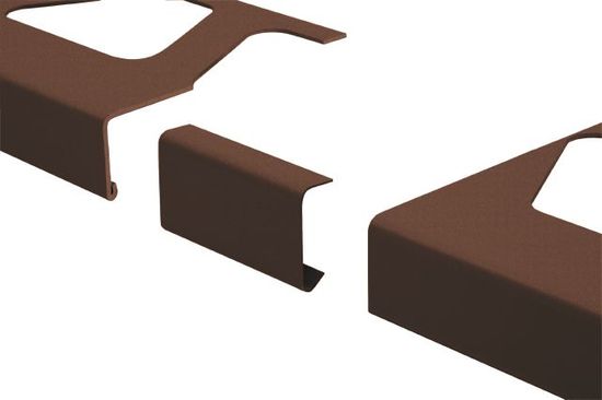 BARA-RW Connector for Balcony Edging Profile Aluminum Red Brown 1"