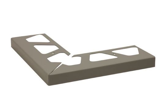 BARA-RW Outside Corner 90° for Balcony Edging Profile Aluminum Metallic Grey 4-3/4"