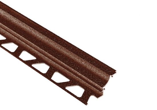 DILEX-AHK Cove-Shaped Profile with 3/8" Radius Anodized Aluminum Rustic Brown 9/16" x 8' 2-1/2"