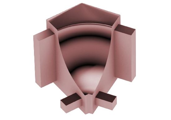 DILEX-AHK Inside Corner 135° with 3/8" Radius for Cove-Shaped Profile Anodized Aluminum Polished Copper