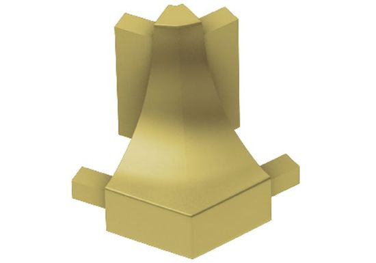 DILEX-AHK Outside Corner 135° with 3/8" Radius for Cove-Shaped Profile Anodized Aluminum Satin Brass