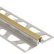 DILEX-AKWS Surface Joint Profile Aluminum with 1/4" Movement Zone PVC Plastic Light Beige 13/16" x 8' 2-1/2"