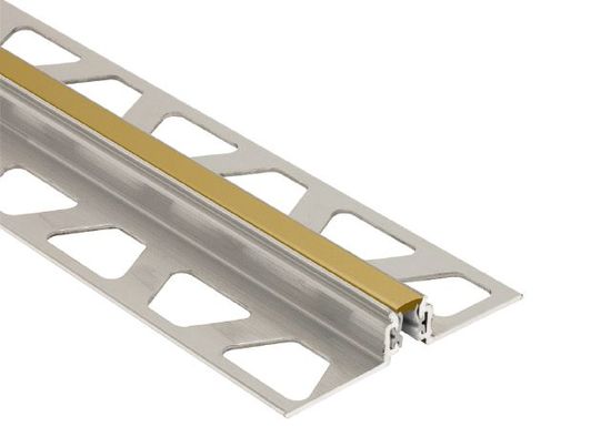 DILEX-AKWS Surface Joint Profile Aluminum with 1/4" Movement Zone PVC Plastic Light Beige 13/16" x 8' 2-1/2"