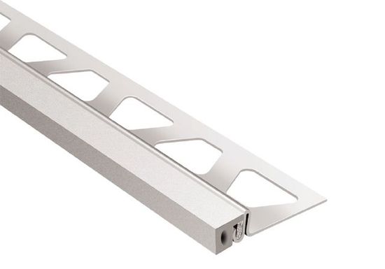 DILEX-KSA Perimeter Joint Profile Stainless Steel (V4) with 3/8" Rubber Movement Zone Classic Grey 1/2" x 8' 2-1/2"
