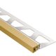 DILEX-KSA Perimeter Joint Profile Stainless Steel (V2) with 3/8" Rubber Movement Zone Light Beige 3/8" x 8' 2-1/2"