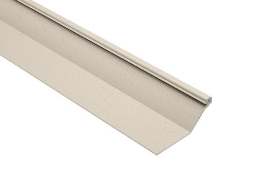 FINEC-SQ Finishing and Edge-Protection Trim with a Squared Reveal Aluminum Ivory 1/2" x 8' 2-1/2"