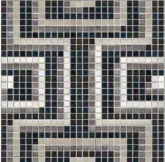 Mosaic Tiles Geoforms Inca Black 26" x 26"