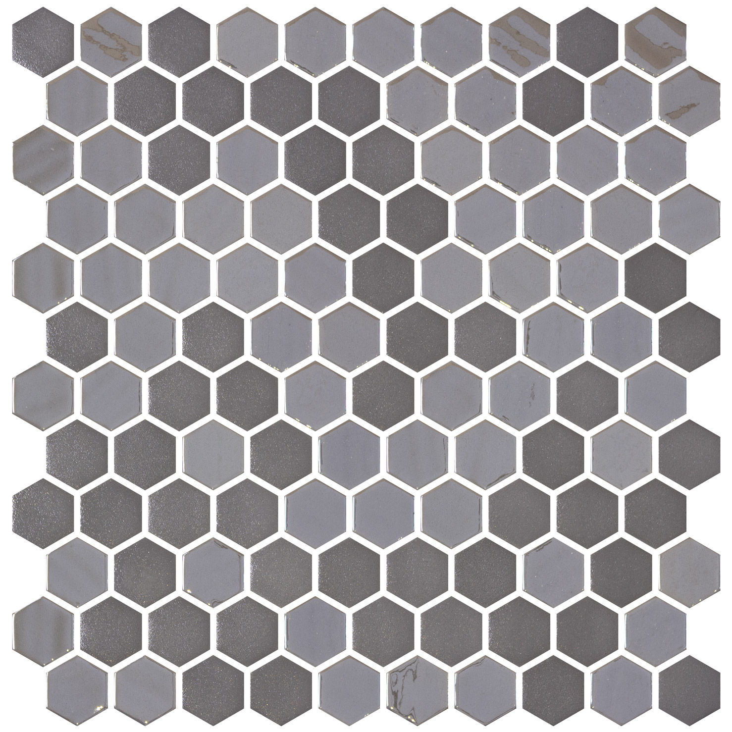 Centura - Mosaic Tiles Hexagon Blends Matte Opalo Grey 11-13/32