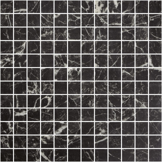 Tuiles de mosaïque Ecostone Nero Marquina mat 12-1/4" x 12-1/4"