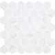 Tuiles de mosaïque Hex XL Ecostones Venato White mat 11-1/4" x 11-3/16"