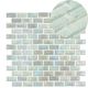 Tuiles de mosaïque GeoGlass Brick White 11-13/16" x 11-13/16"