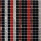 Mosaic Tiles Geoforms Matte Stripes Black & Red Gold 12-7/8" x 12-7/8"